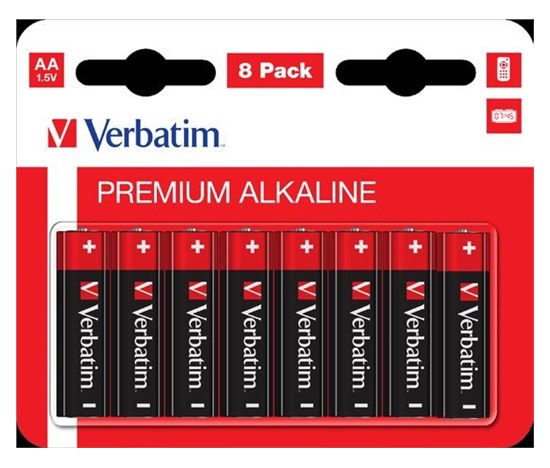 VERBATIM Alkalické baterie AA, 8 PACK , LR6