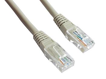 Patch kabel RJ45, cat. 5e, UTP, 1m, šedý