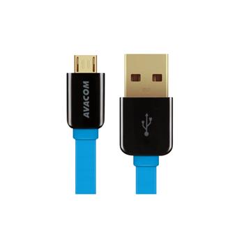 Kabel AVACOM USB - Micro USB, 40cm, modrá