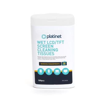 Platinet  vlhčené čistící ubrousky na LCD 11x9,4 cm 100 ks