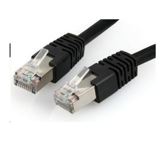 Patch kabel RJ45, cat. 6, FTP, 1m, černý