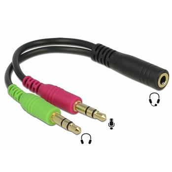 PremiumCord Adaptér 4pólový jack3,5mm pro sluchátka a mikrofon