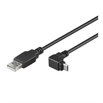 PremiumCord Kabel micro USB, A-B 2m 90°