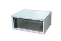 19' rozvaděč jednodílný 6U / 400mm FLAT-PACK celoskleněné dveře