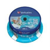 VERBATIM CD-R(25-Pack)Spindle/ Printable/ 52x/ 700MB