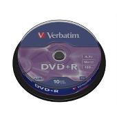 VERBATIM DVD+R(10-Pack)Spindl/ MattSlvr/ 16x/ 4.7GB