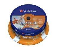 VERBATIM DVD-R(25-Pack)Spindl/ Printable/ 16x/ 4.7GB