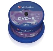 VERBATIM DVD+R(50-Pack),Spindl/MattSlvr/16x/4.7GB