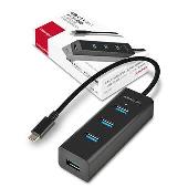 AXAGON HUE-S2C,Type-C 4x USB3.0 CHARGING hub, microUSB nap. konektor