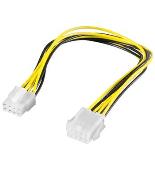 PremiumCord Prodloužení napájecího kabelu, 8 pinů, délka 28cm