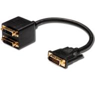 PremiumCord Adapter DVI-I (24+5) male => 2x DVI- I(24+5) female