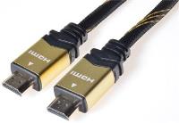 PremiumCord GOLD HDMI High Speed + Ethernet kabel, zlacené konektory, 3m