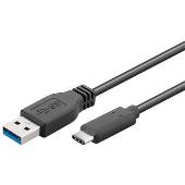 Kabel USB 3.1 konektor C/male - USB 3.0 A/male, černý, 1m