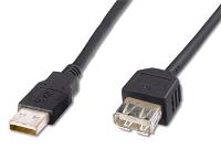 PremiumCord USB 2.0 kabel prodlužovací, A-A, 1m černá