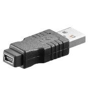 PremiumCord USB redukce A/M - MINI-B 5 PIN/F