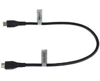 PremiumCord USB 2.0 kabel na propojení dvou chytrých telefonů, microUSB B(M)- microUSB B(M),0,3m,OTG