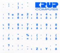 polepka na klávesnici - bílá, česká