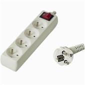 PremiumCord Prodlužovací přívod 230V 2m 4z.+vypínač